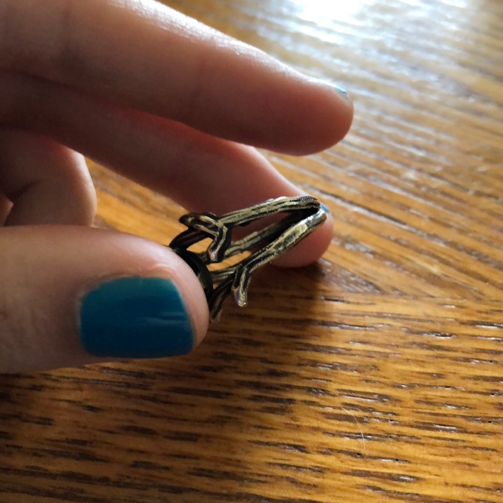 NWOT Artisan sterling silver peridot twig ring - Picture 4 of 6